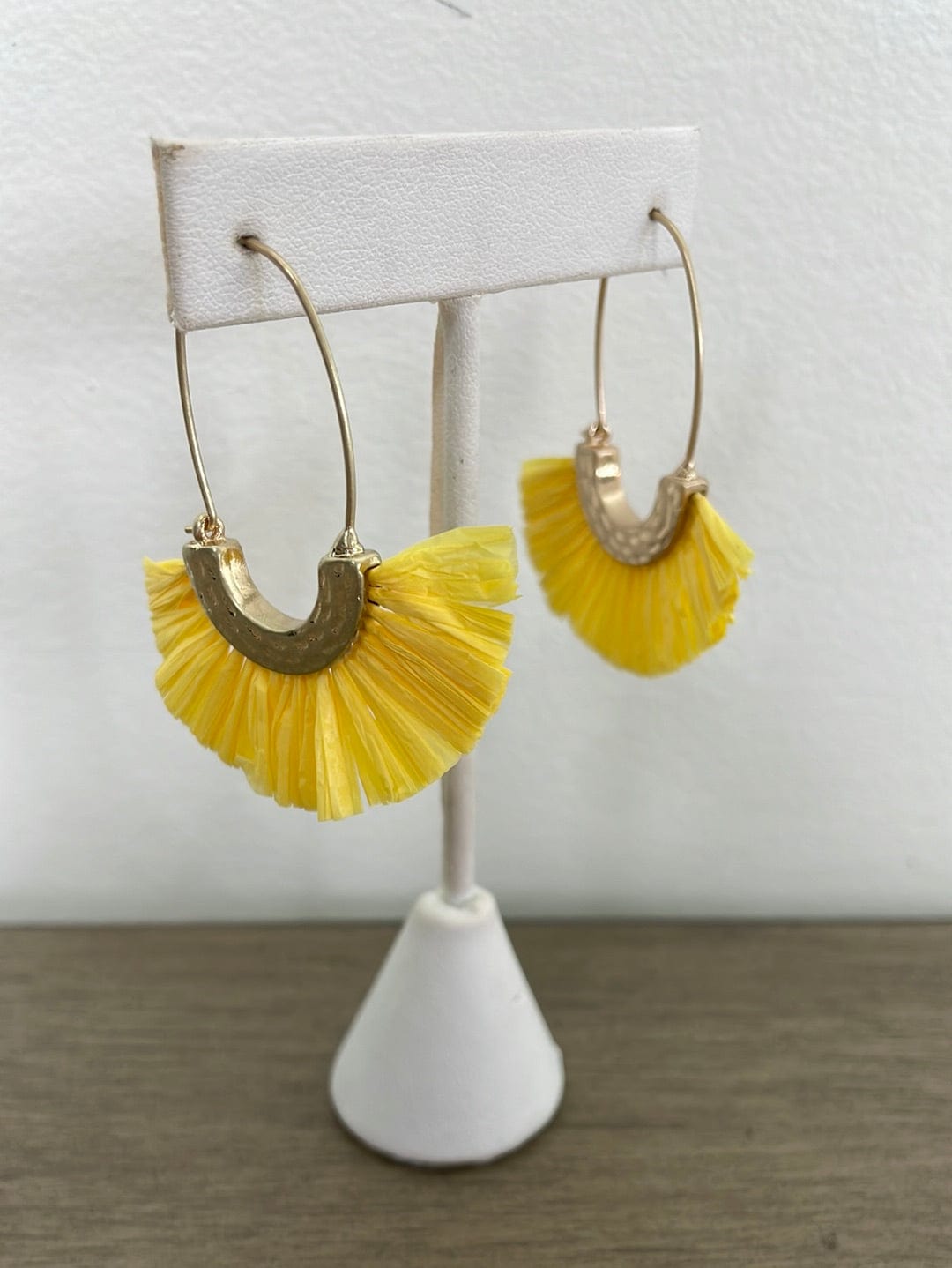 Yellow Fan Earrings