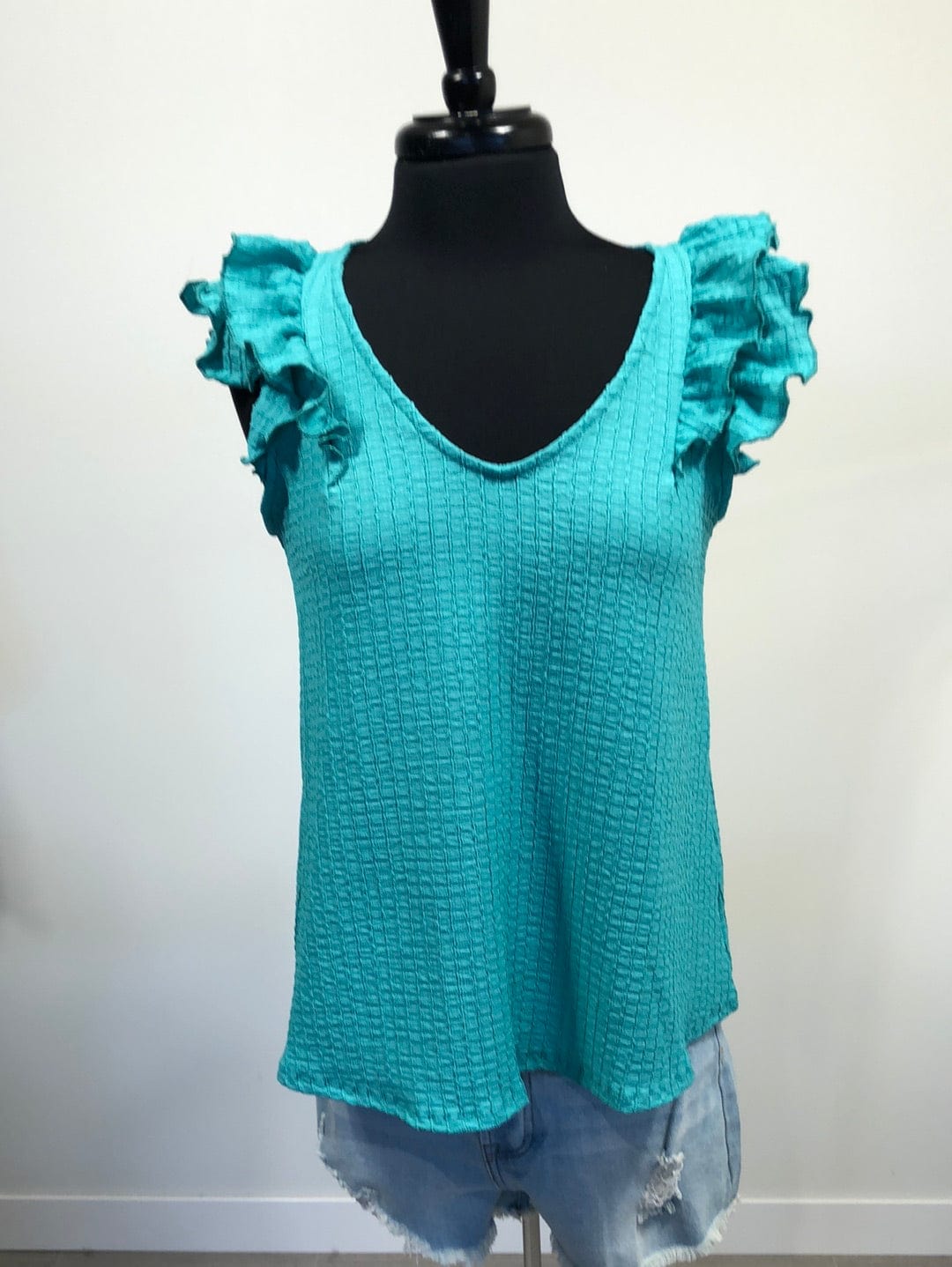 Jade Flutter Sleeve Knit Top