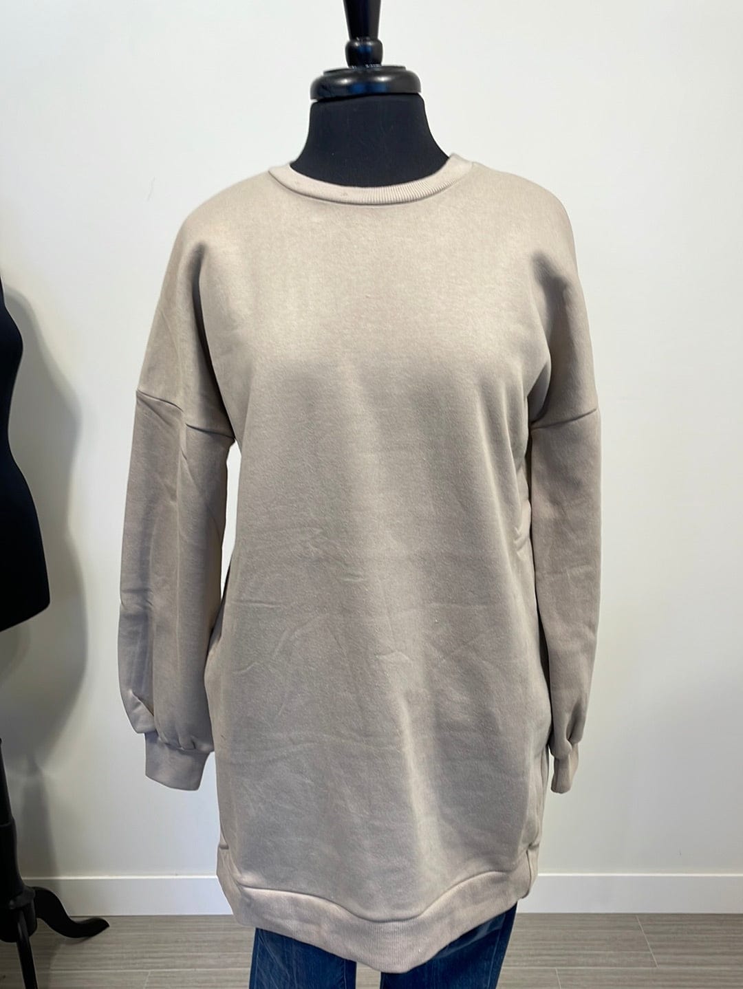 Ash Mocha Hi-Low Longline Sweater