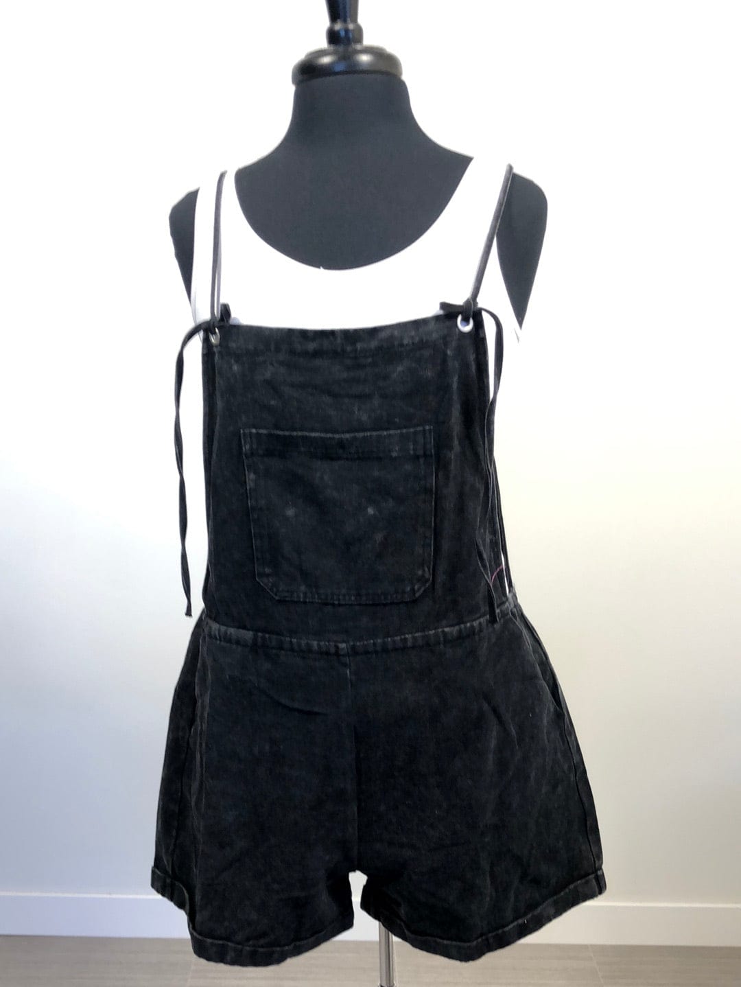 Black Washed Overalls