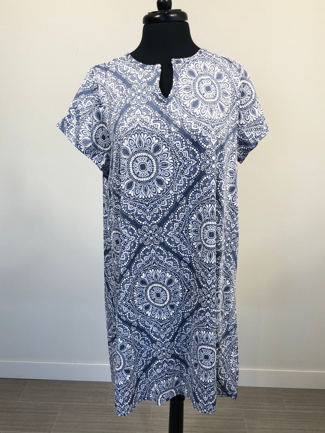 Blue Mandala Mix Dress