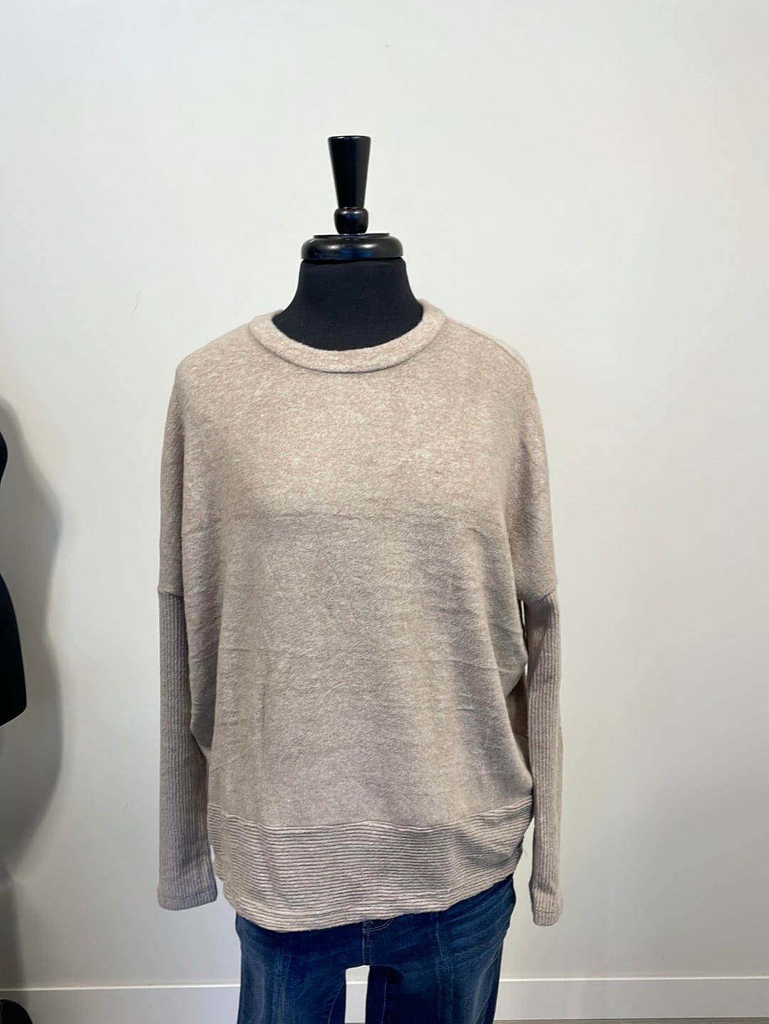Ash Mocha Melange Hacci Dolman Swtr