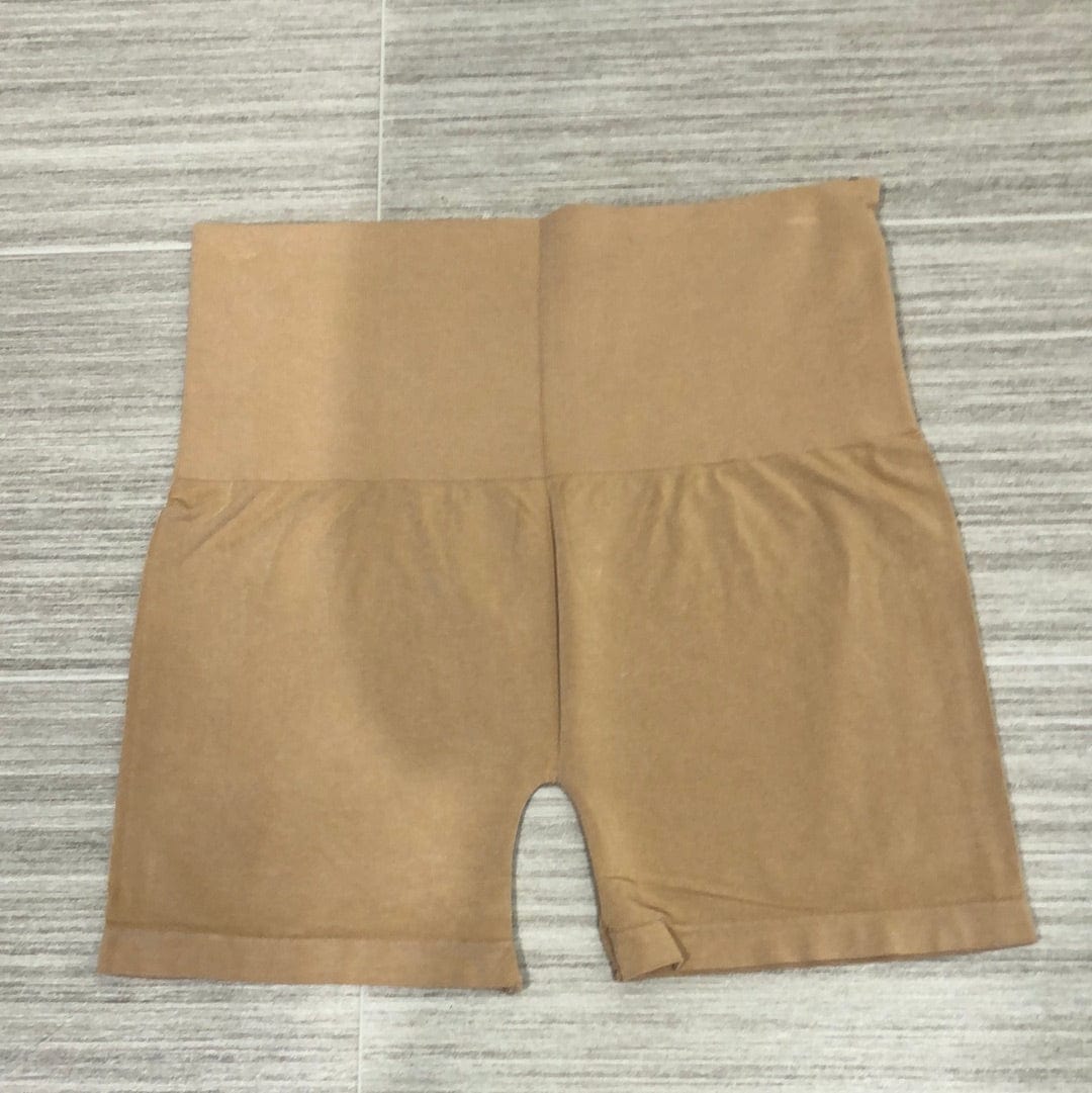 Tan High-Waist EXT Tummy Control Shorts