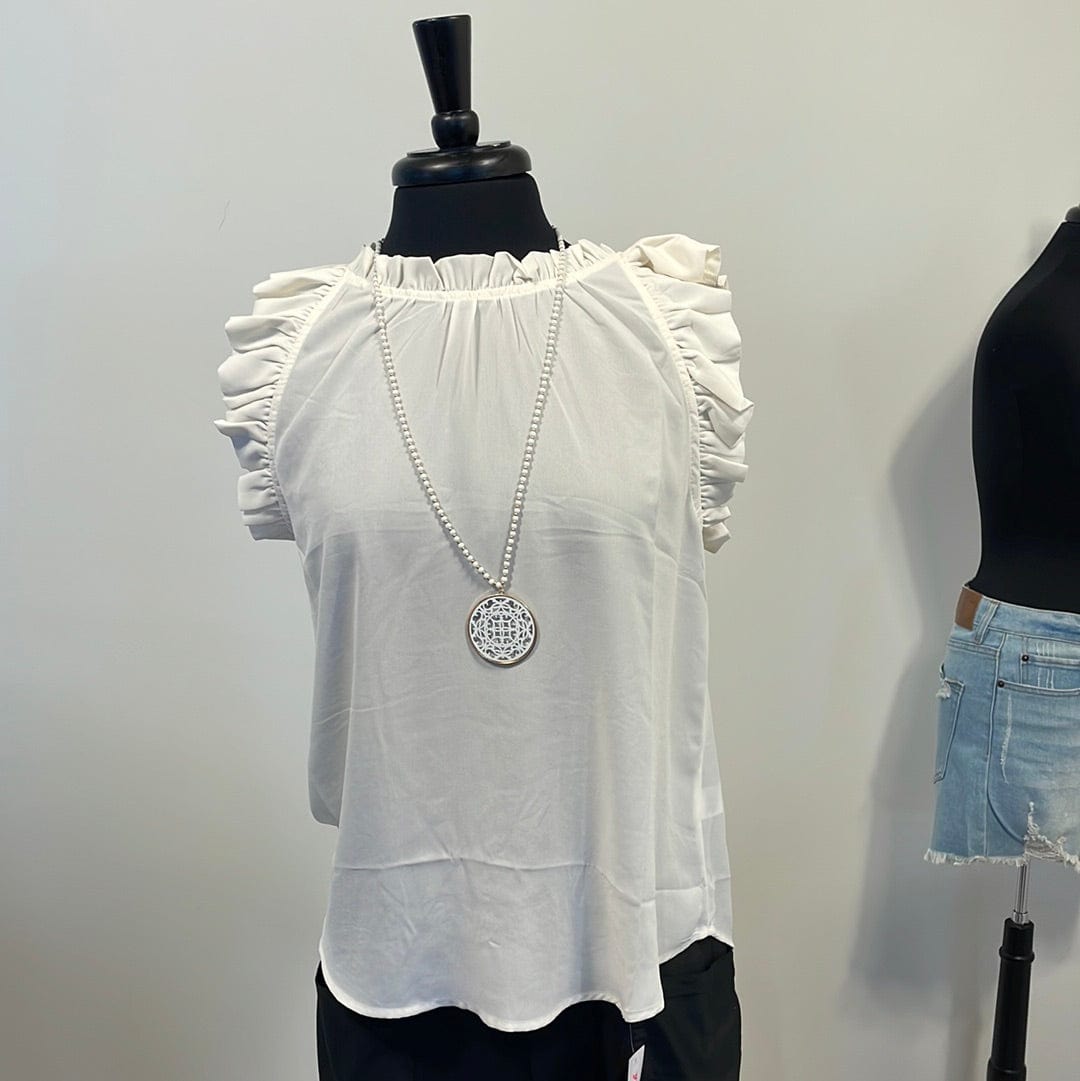 White Filigree Pendant Necklace