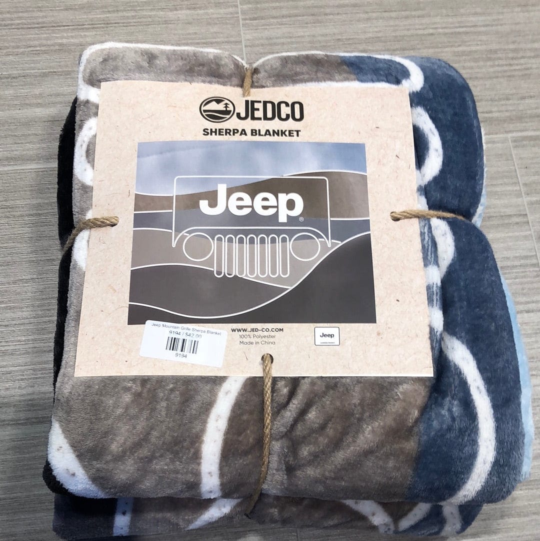 Jeep Mountain Grille Sherpa Blanket