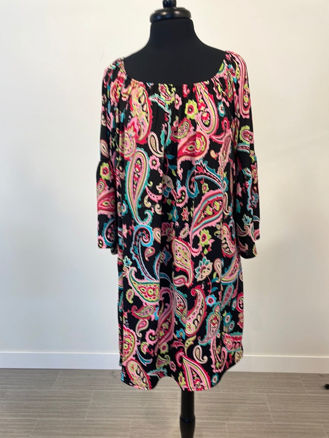 Bright Paisley Fun Scoop Dress