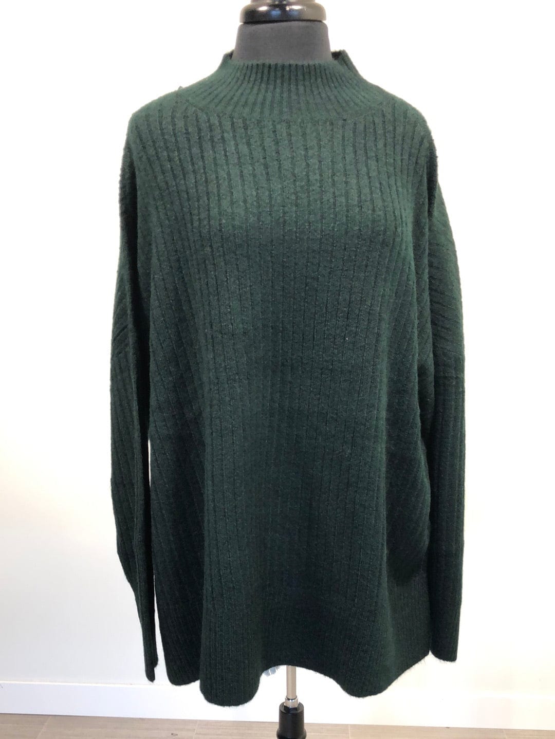 Green Milo Ribbed Onesize Sweater