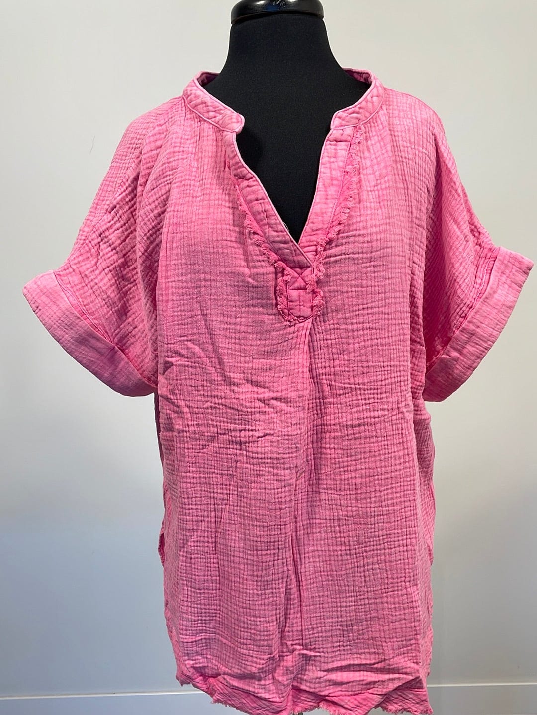 Bubblegum Mineral Wash Top