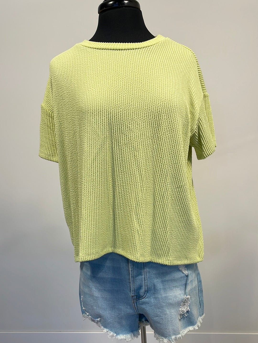 Lime Everyday Relaxed Ribbed Top