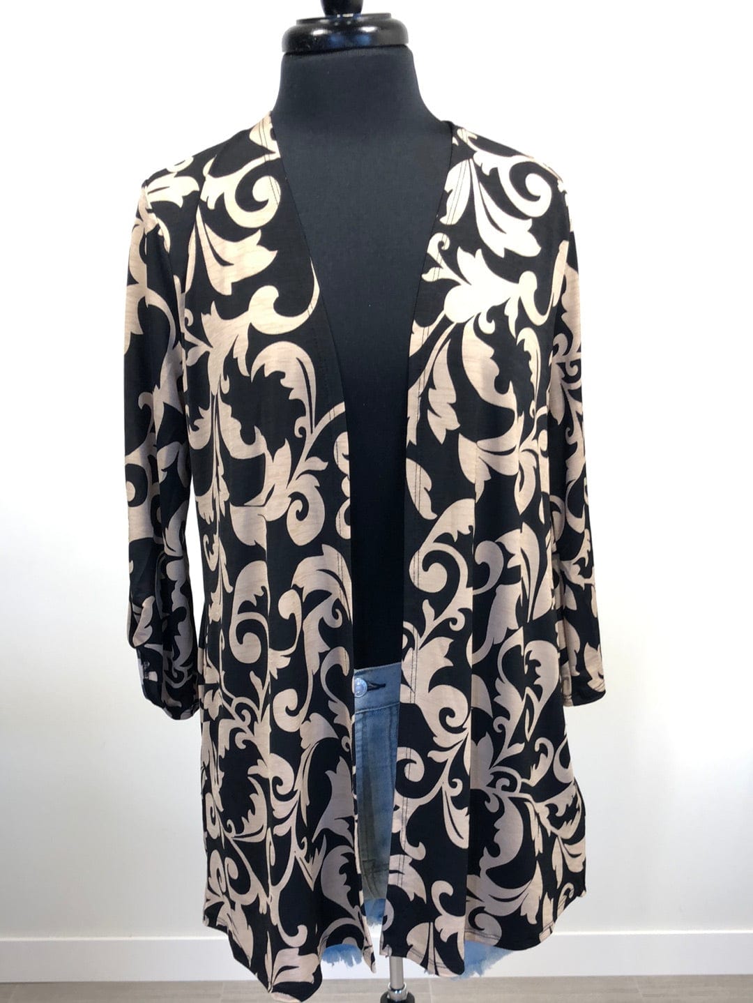 Black & Mocha Patterned Cardigan
