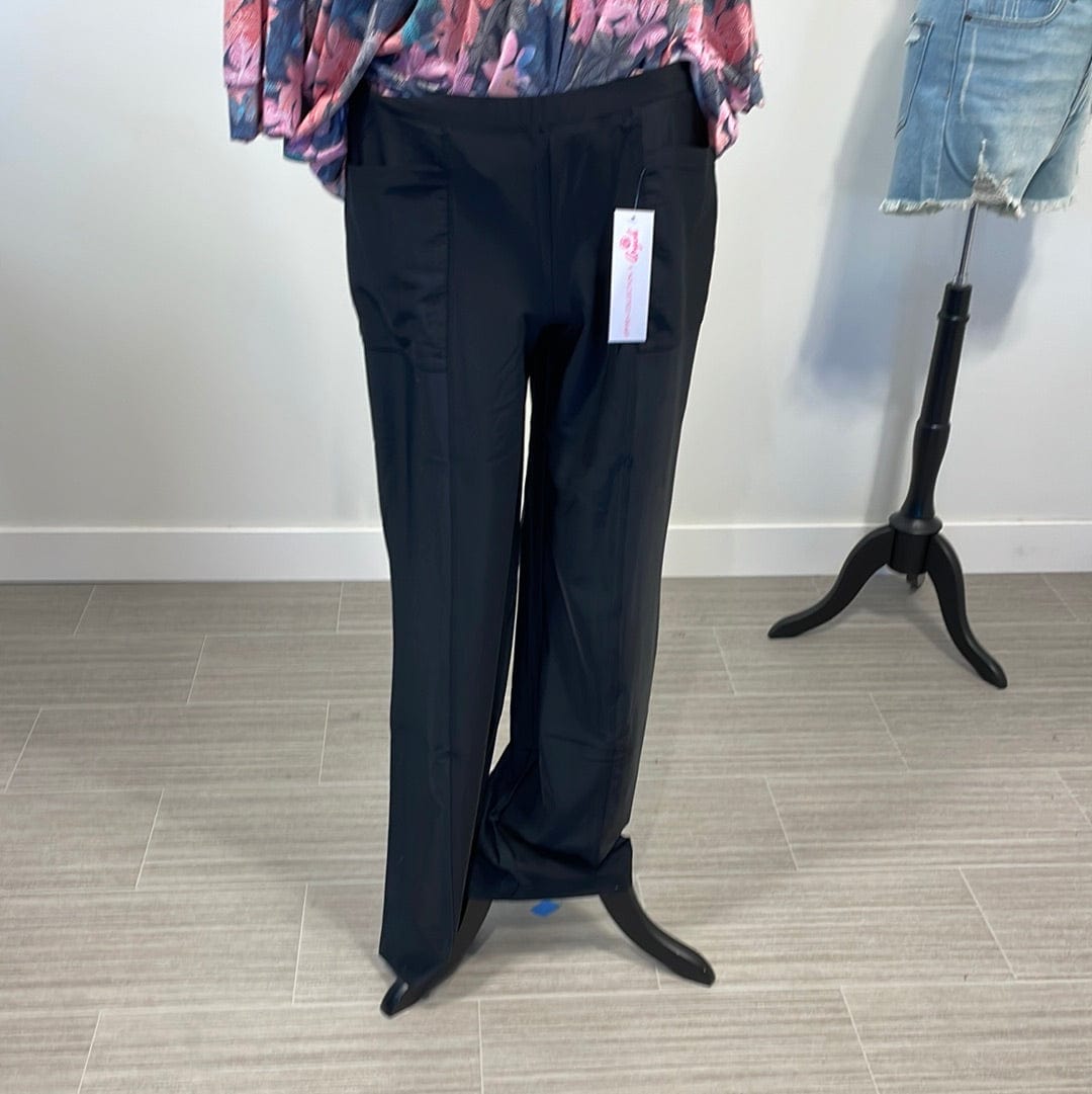 Black Mercedes Wide Leg Pant