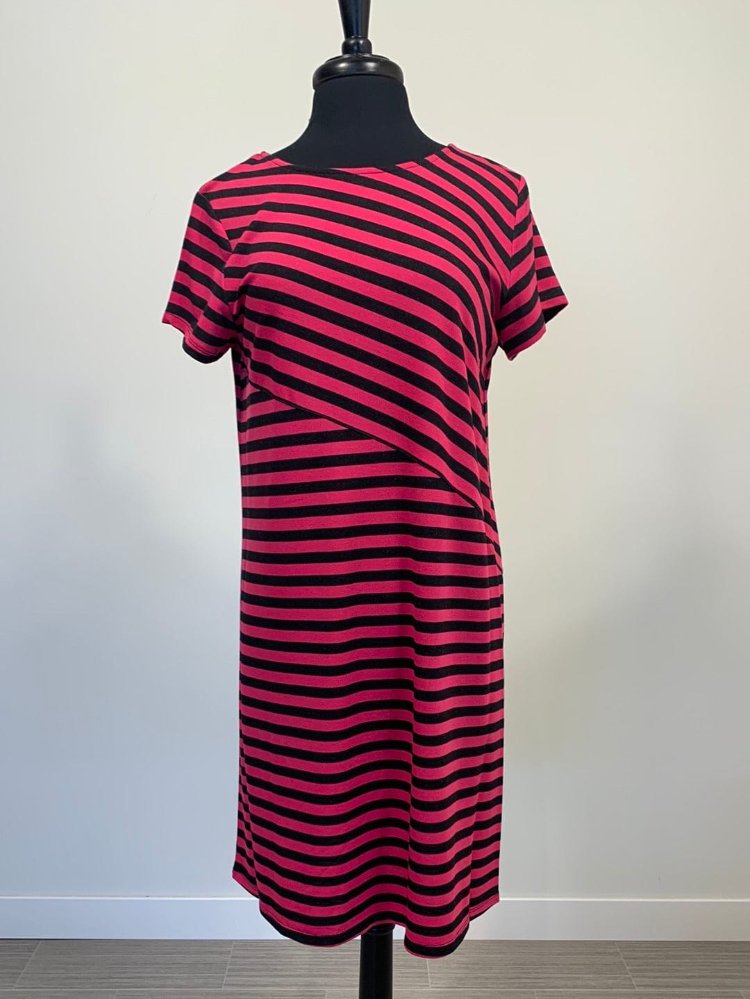 Pink & Black Stripe Dress