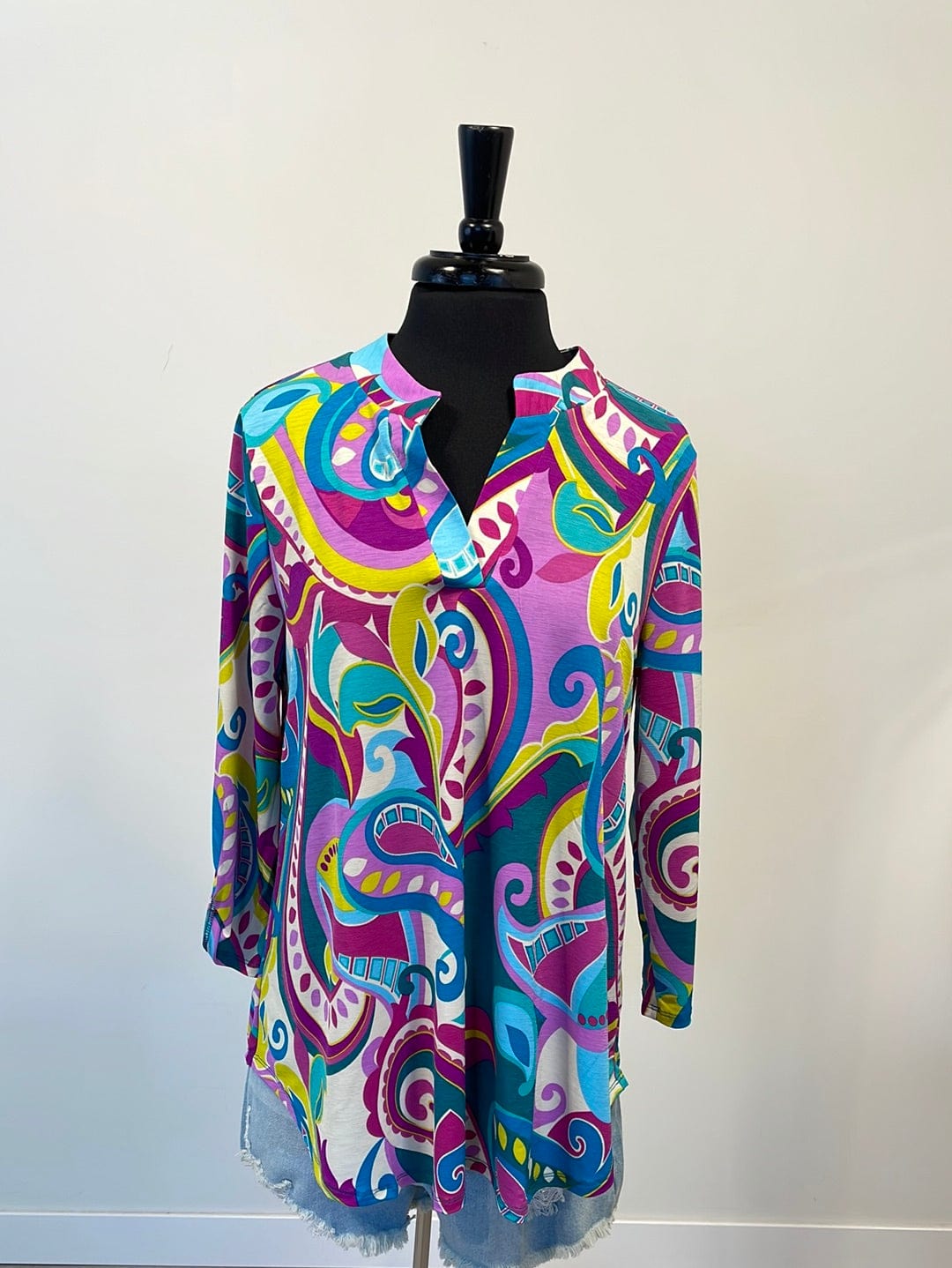 Magenta Paisley Swirl Lizzy Top