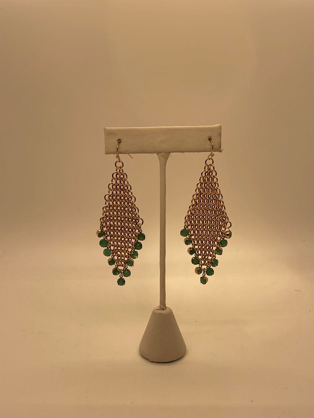 Mint Diamond Chain Earring