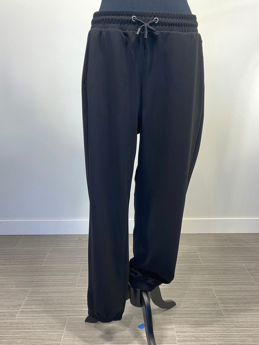 Black Knit Crepe Jogger