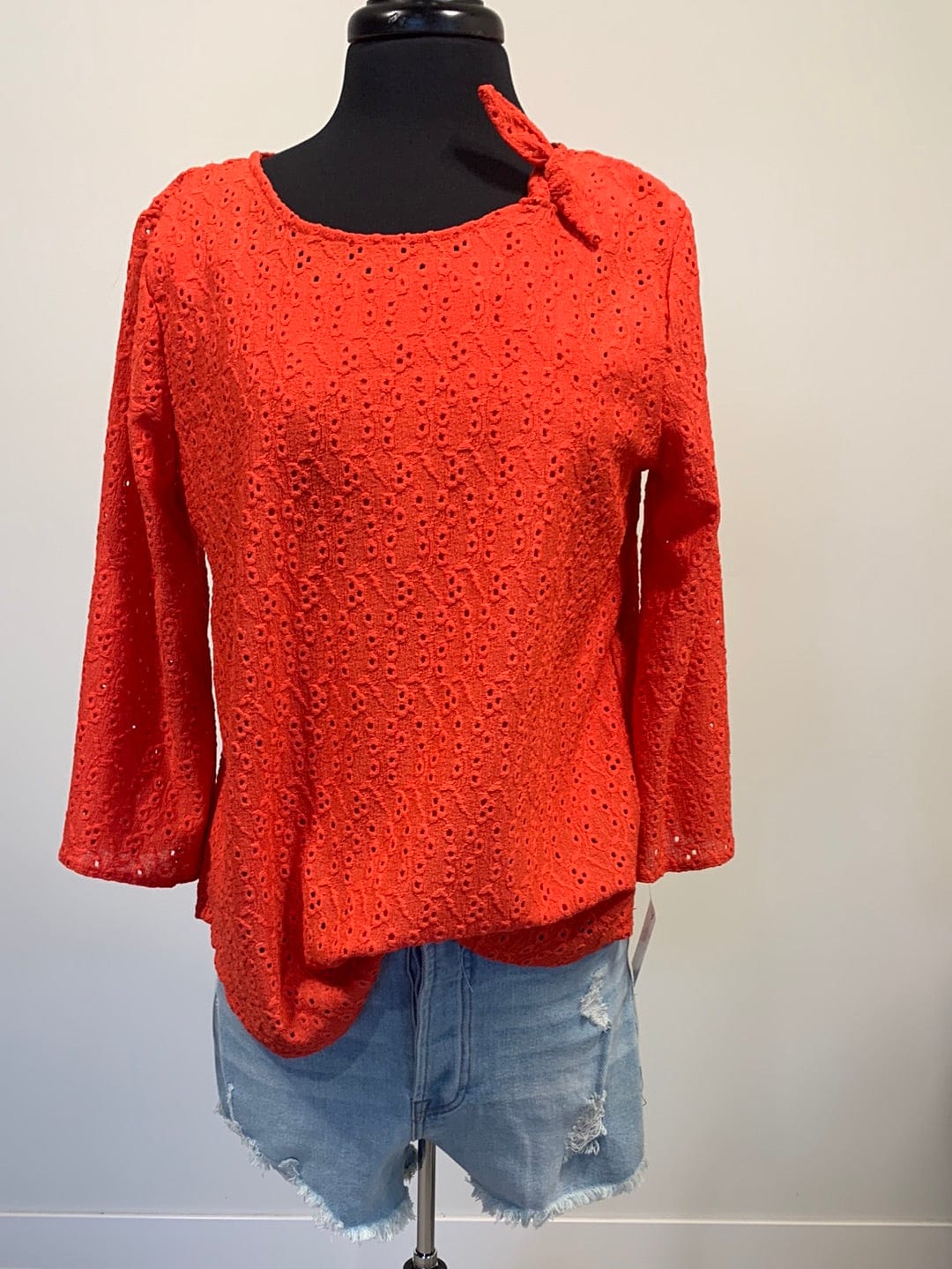 Hibiscus Eyelet Top