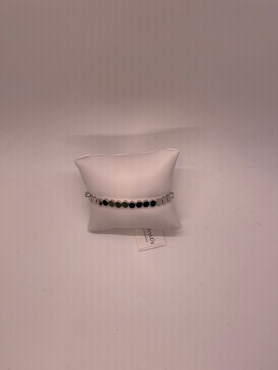 Silver Round Disc Bracelet