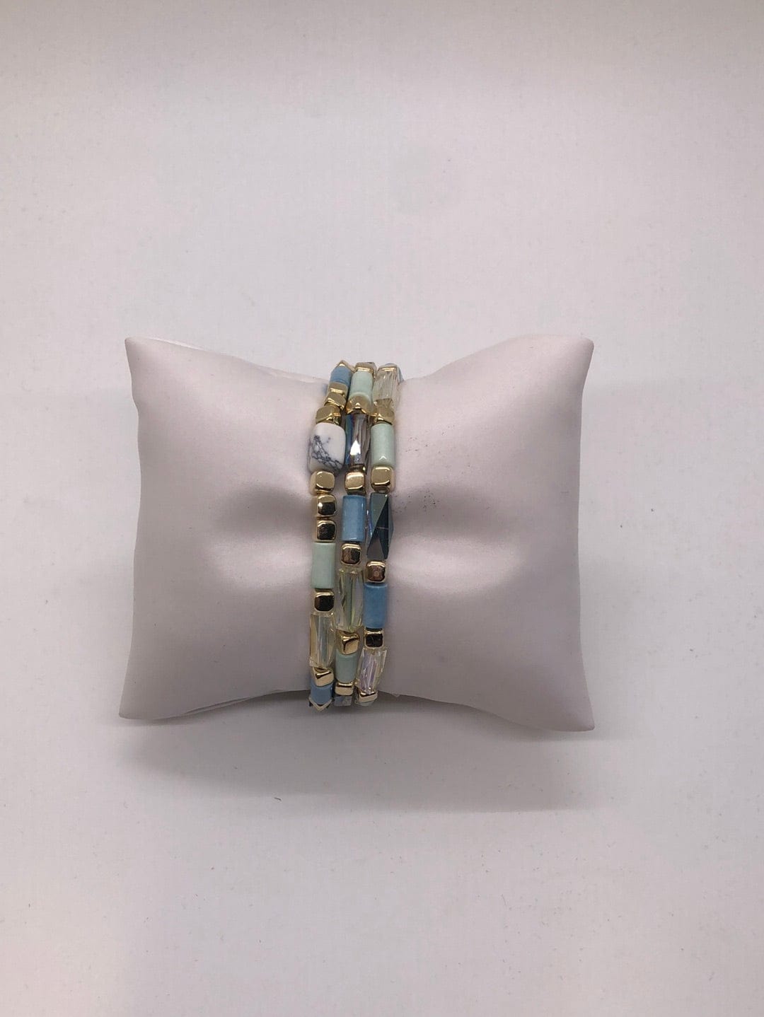 Blues Mixed Media Bracelet Set