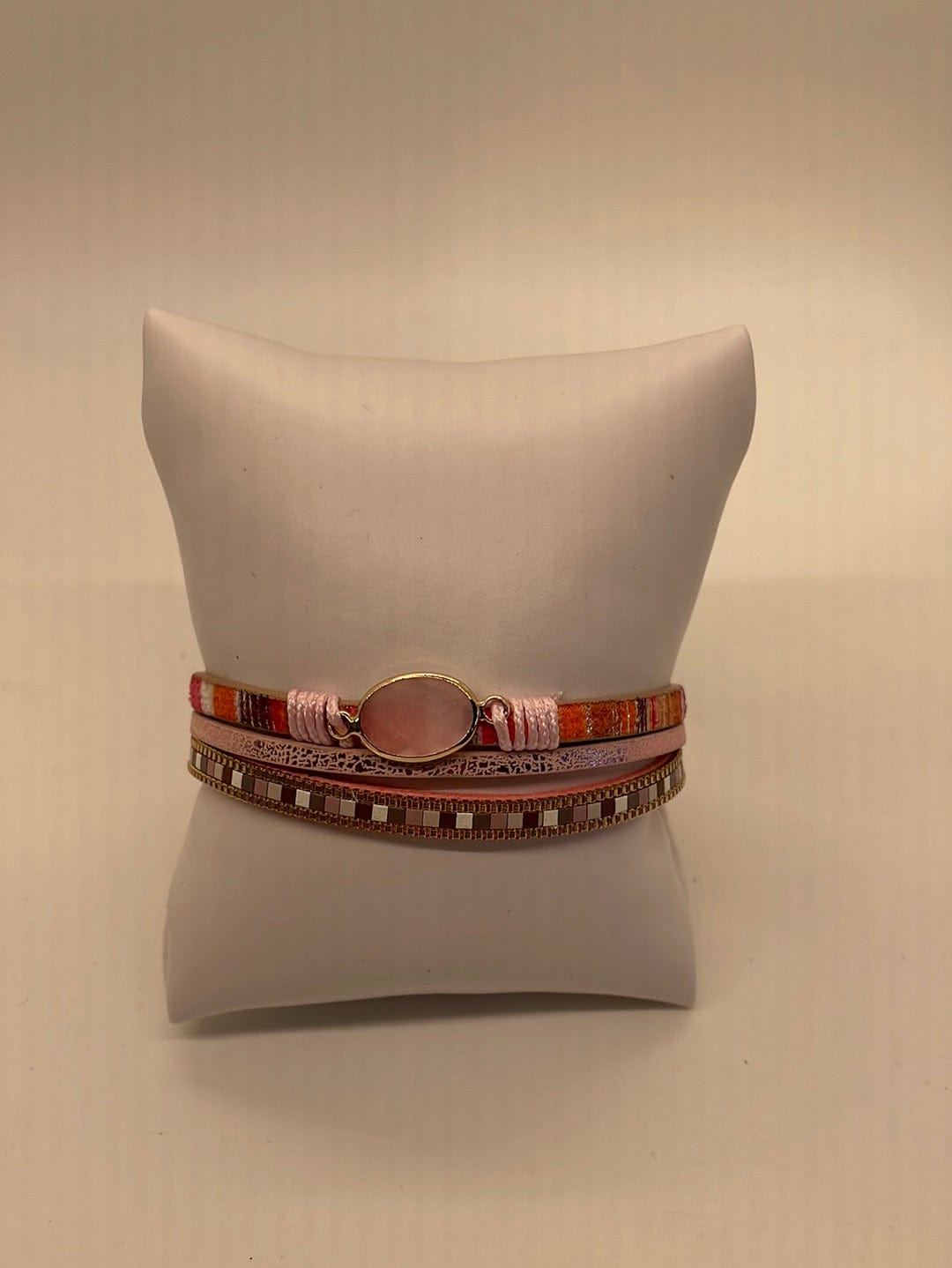 Pink Magnetic Stone Bracelet