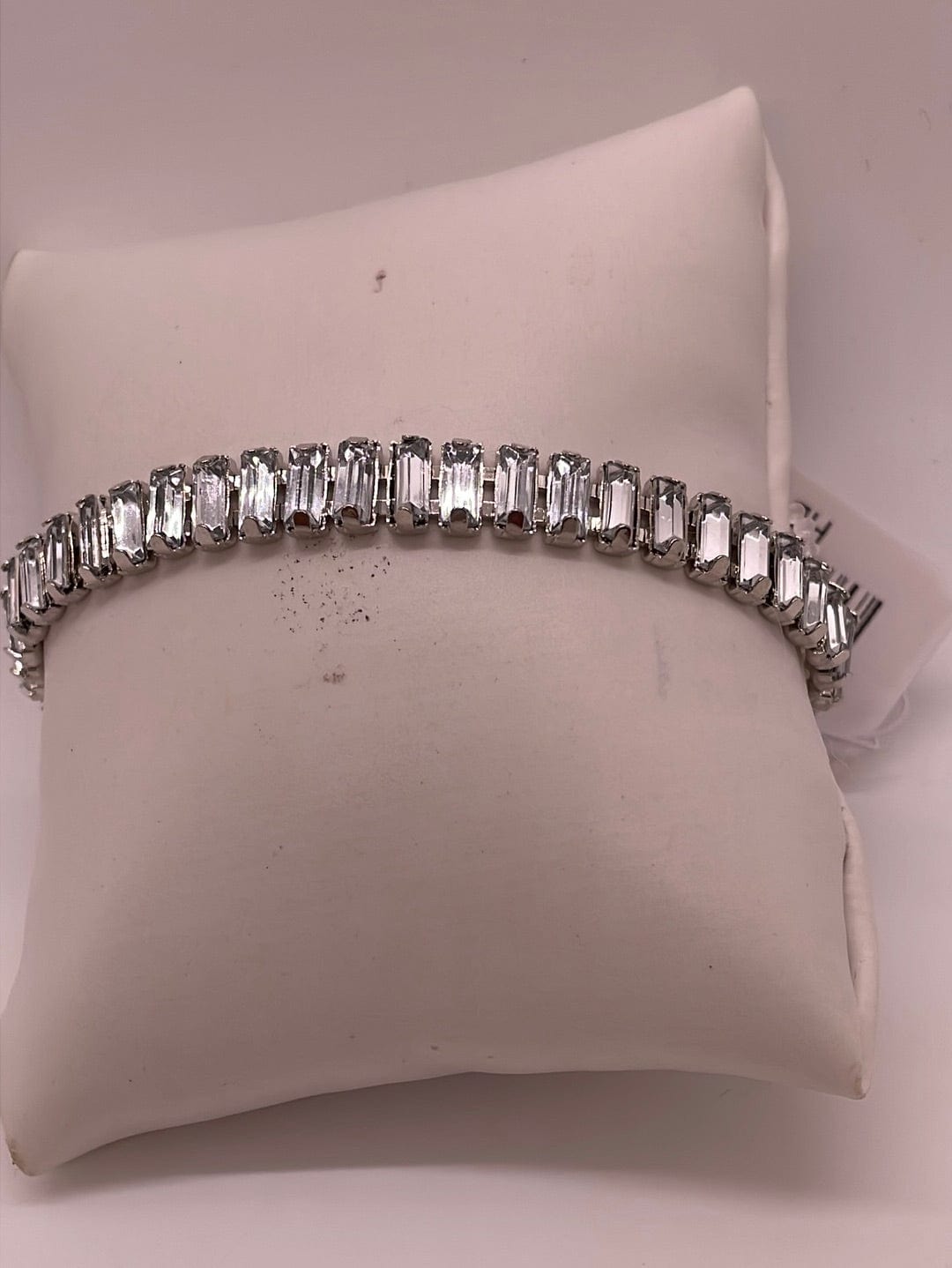 Silver Pull String Crystal Bracelet