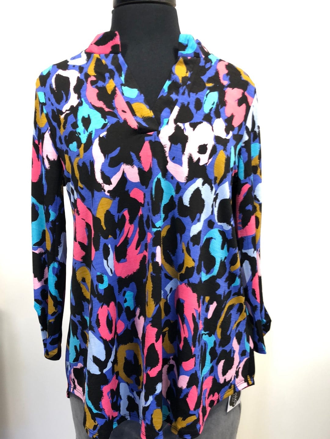 Violet Abstract Animal Lizzy Top