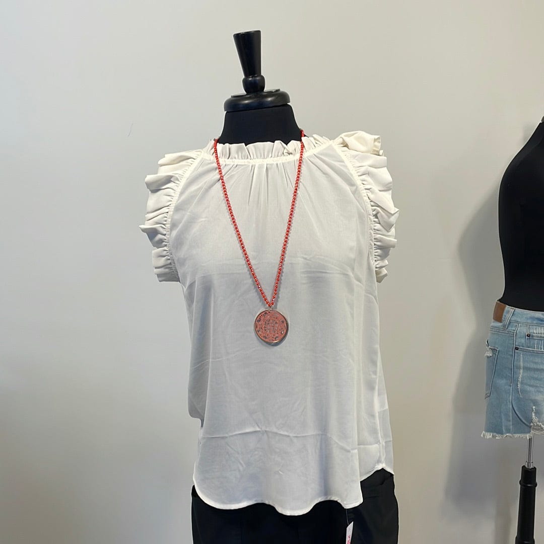 Tangerine Filigree Pendant Necklace