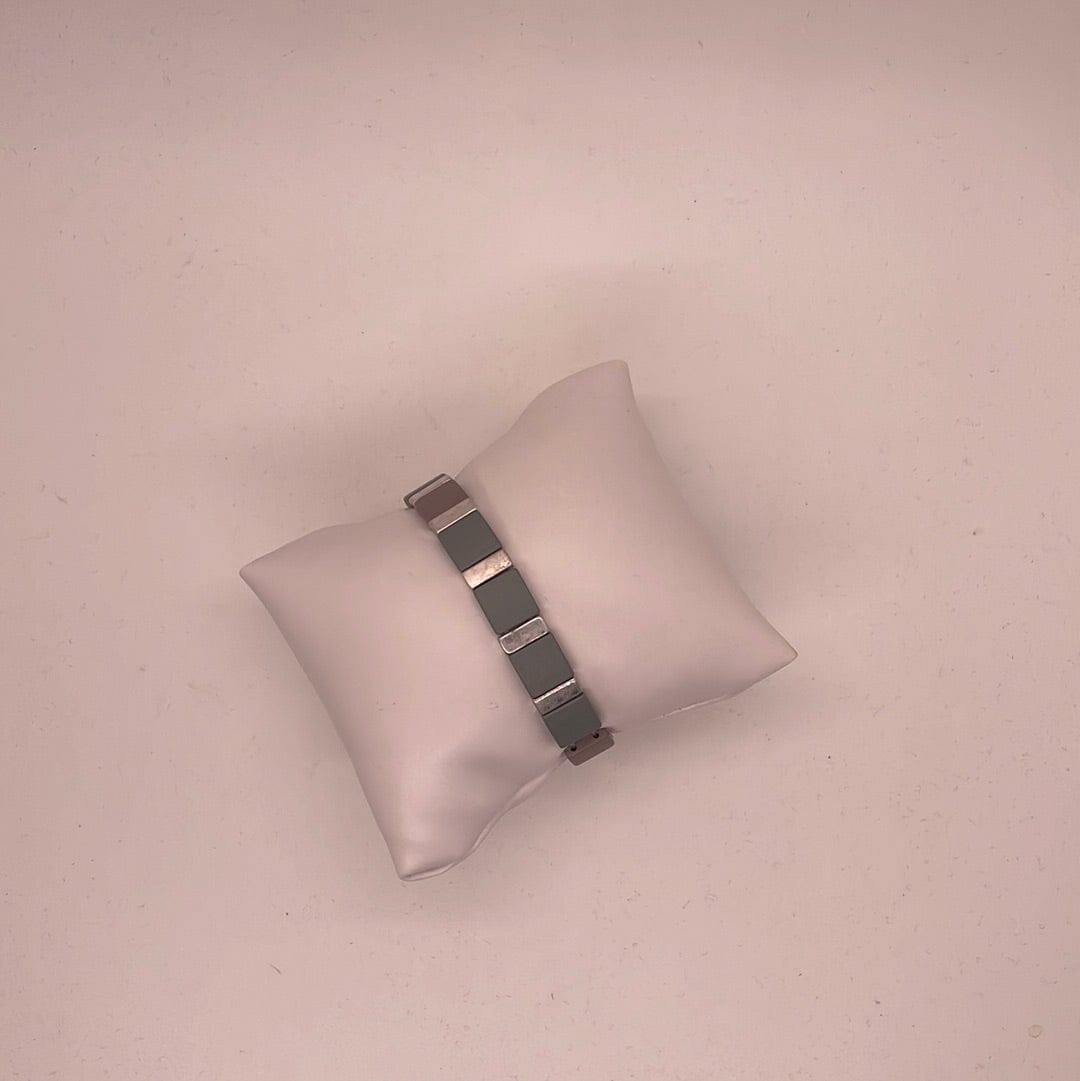 Gray Mixed Squares Bracelet