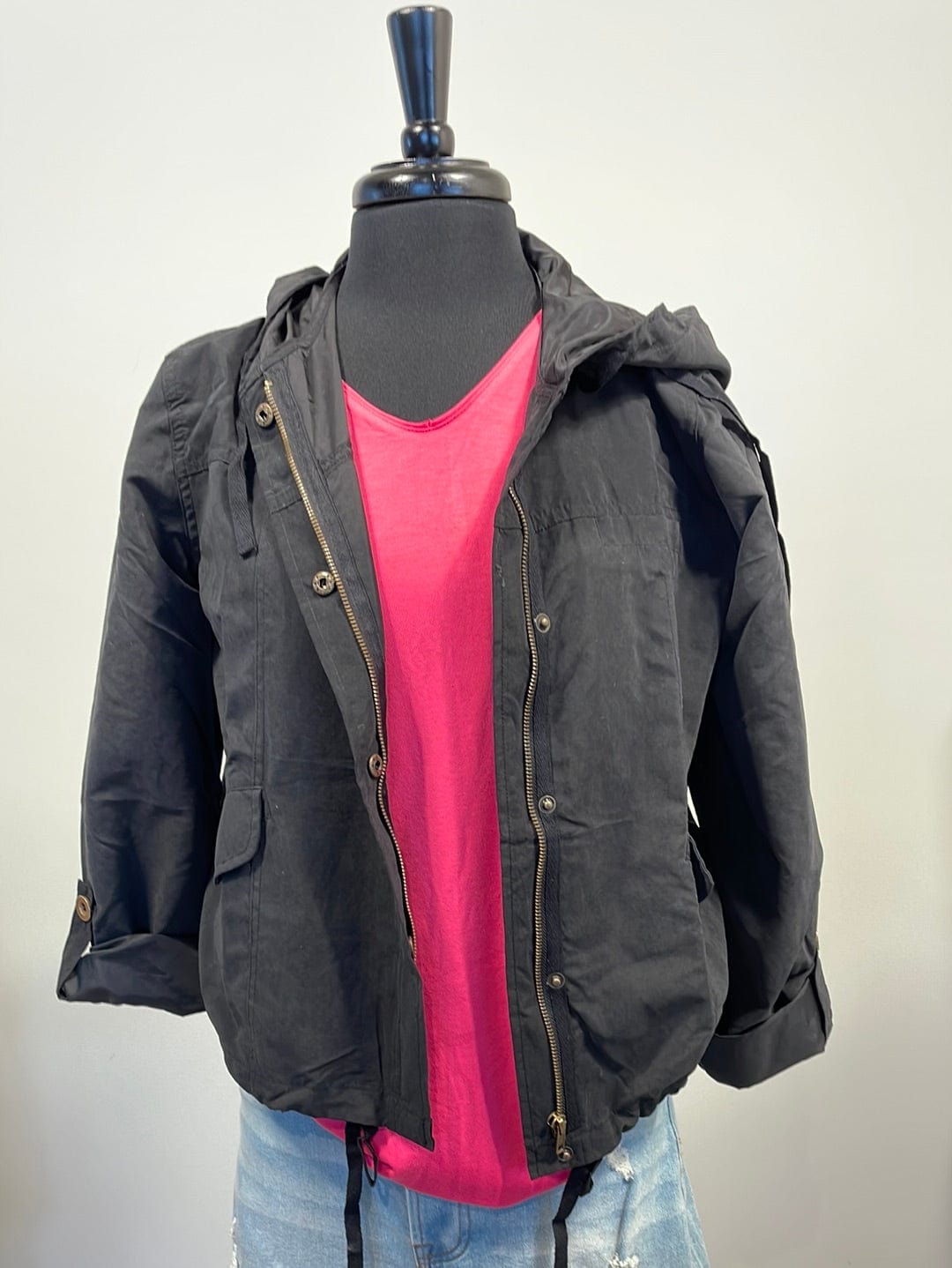Black Zip Up Hoodie