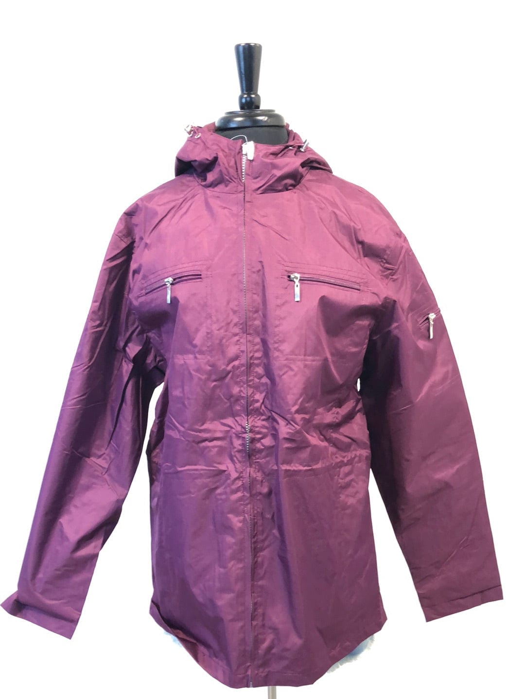 Plum Hooded Rain Jacket