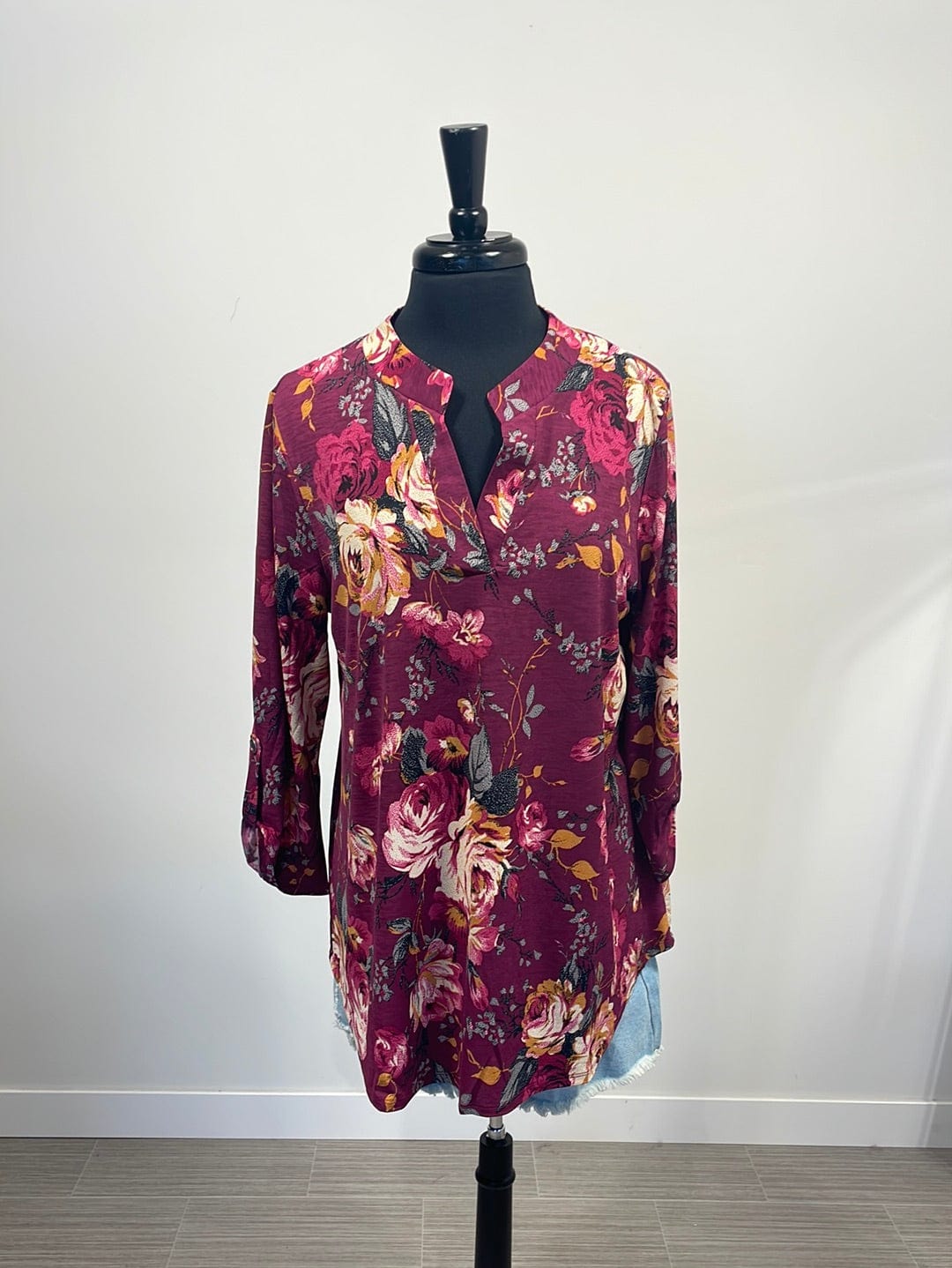 Magenta Roses Lizzy Top