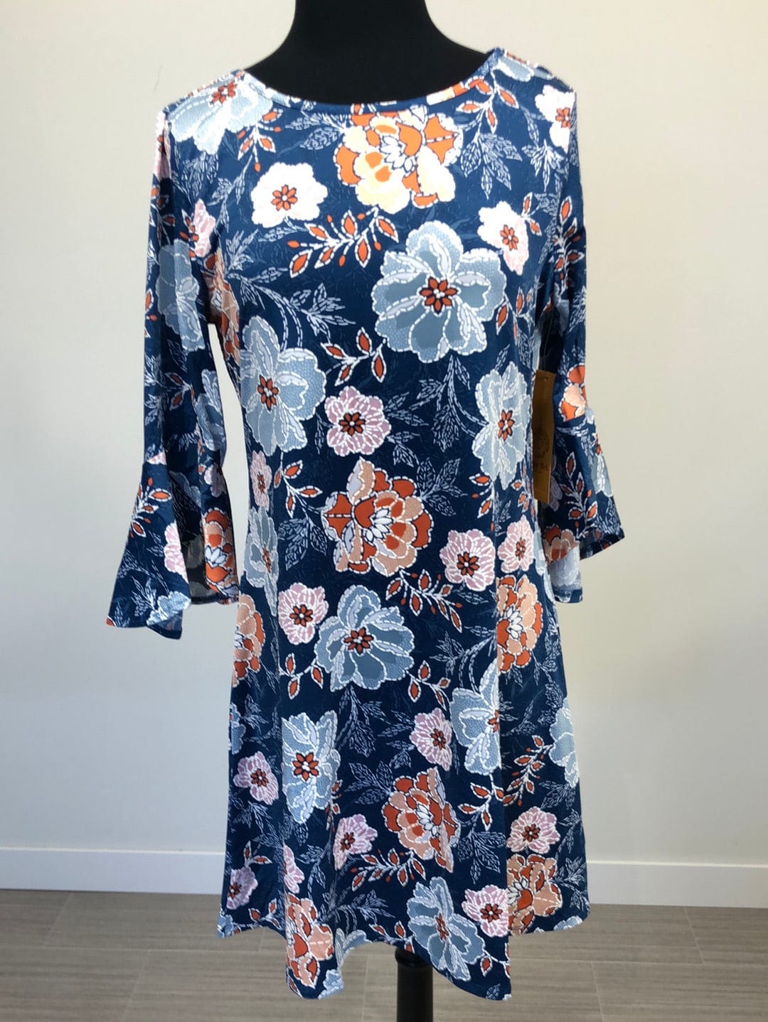 Aegean Texture Floral Dress