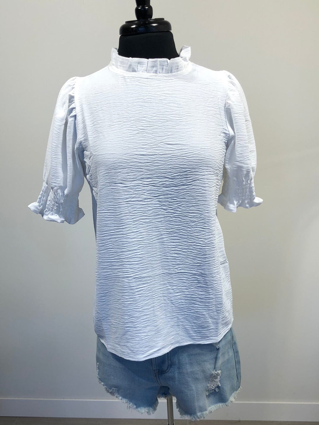 Off White Breezy Puff Sleeve Top
