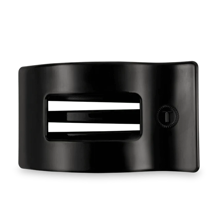 Jet Black Large Flat Rectangle Clip