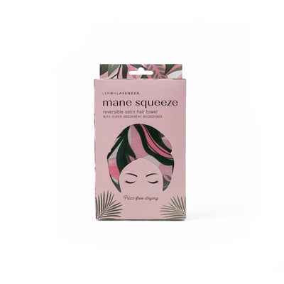 Lemon Lavender Mane Squeeze Reversible Satin Hair Towel