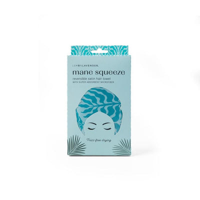 Lemon Lavender Mane Squeeze Reversible Satin Hair Towel