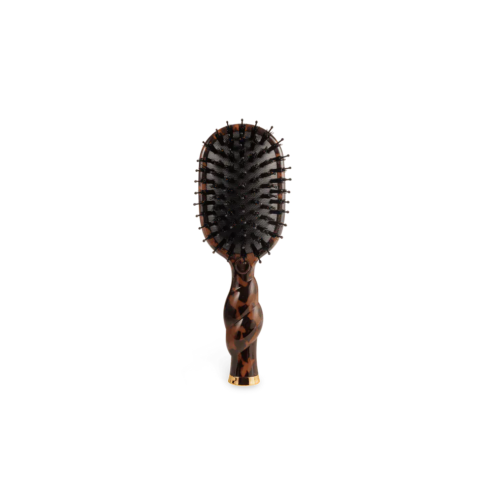 Mini Boar Bristle Hair Brush - Tortoise