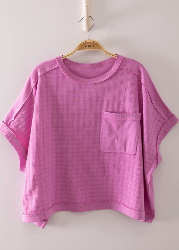 Orchid Dolman Sleeve Textured Knit Top