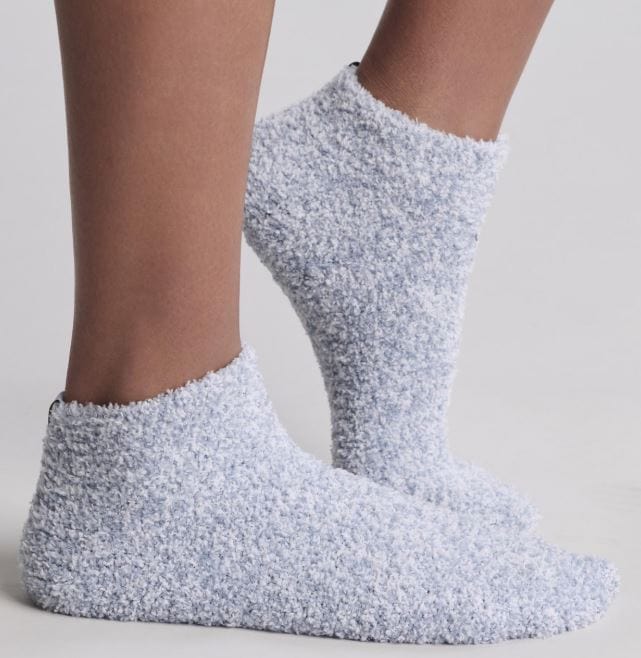 Snow Drop Cozy Chic Heathered Tennis Socks