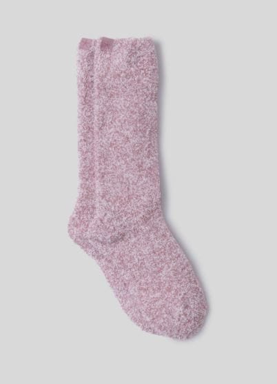 Teaberry White Cozy Chic Heather Socks