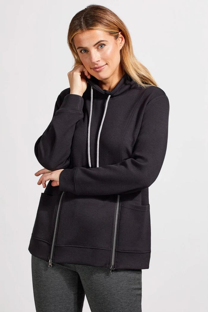 Night Sky Funnel Neck Pocket Top