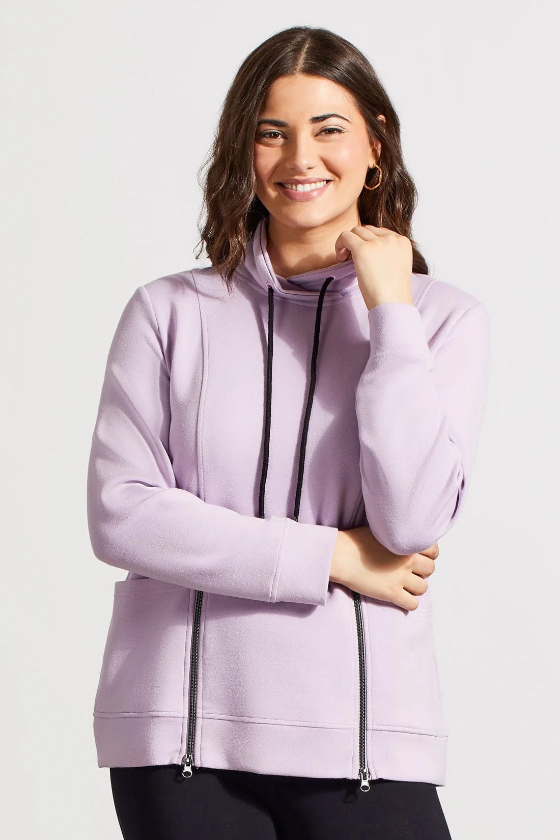 Orchid Funnel Neck Pocket Top