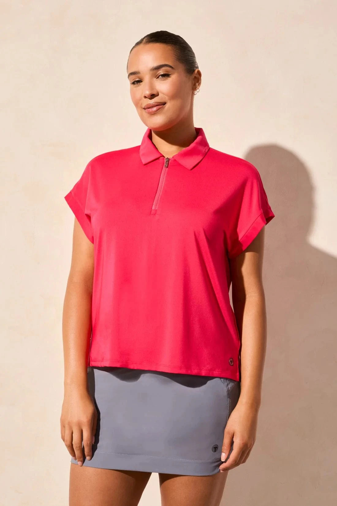 Beetroot Dolman Polo Top