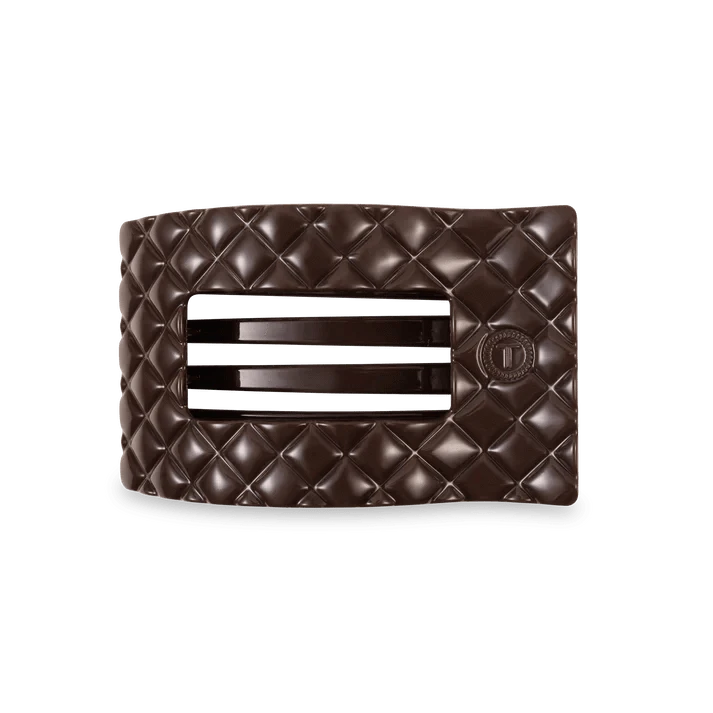 Truly Taupe Quilted Medium Flat Rectangle Clip