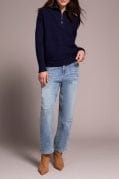Nightfall Zip Up V-Neck Sweater