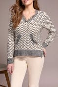 Heather Charcoal Fringe Hooded Sweater