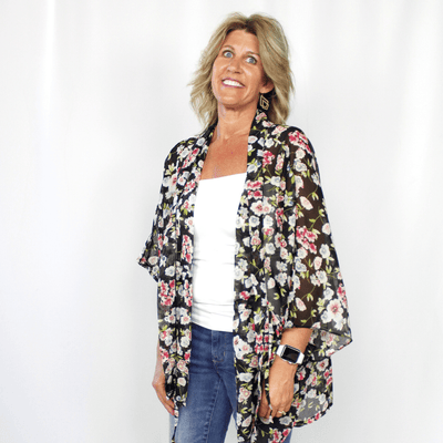 Flower Chiffon Kimono
