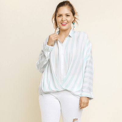 Sage Button Crossbody Top