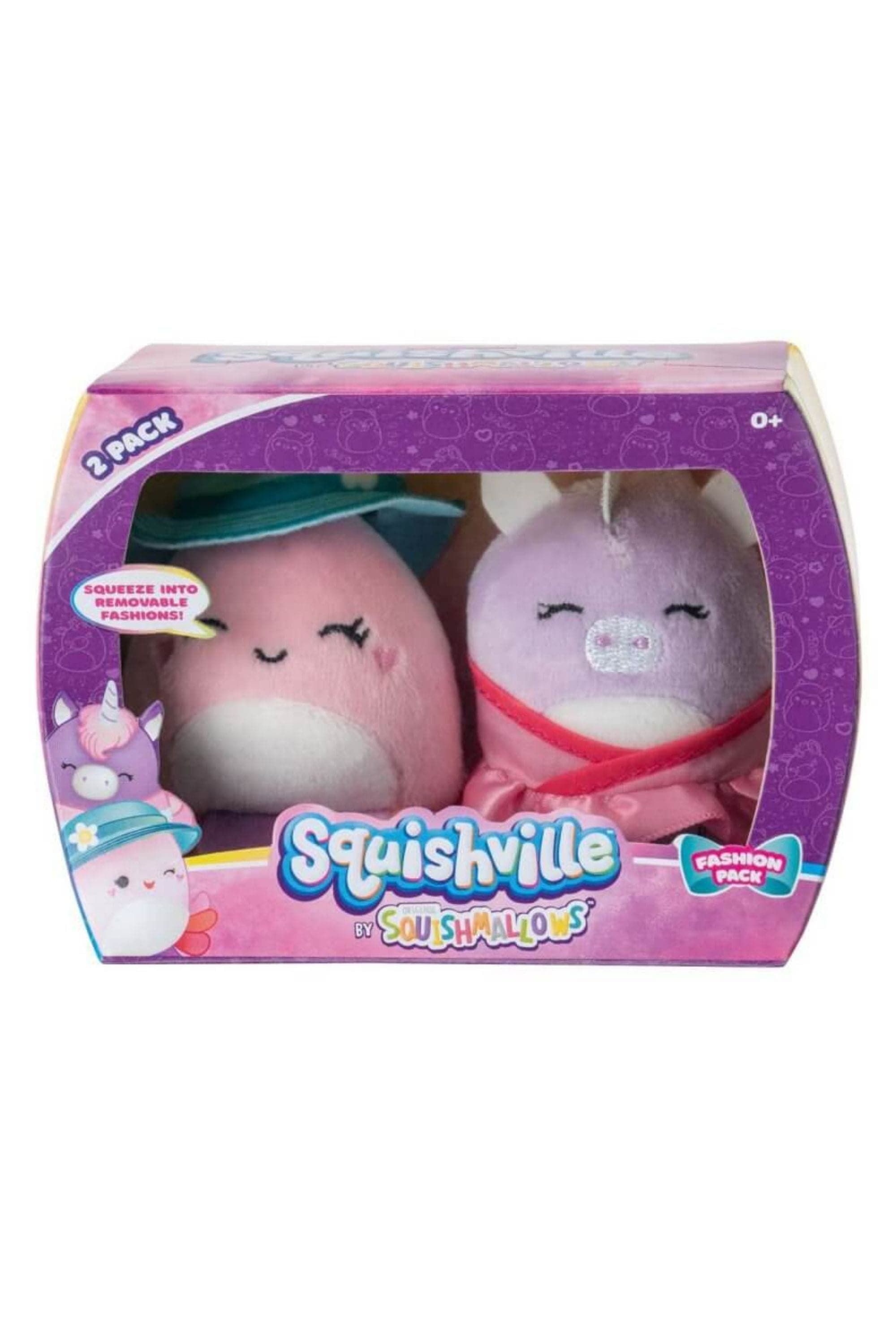 2 pack Mini Squishmallows w/Fashion