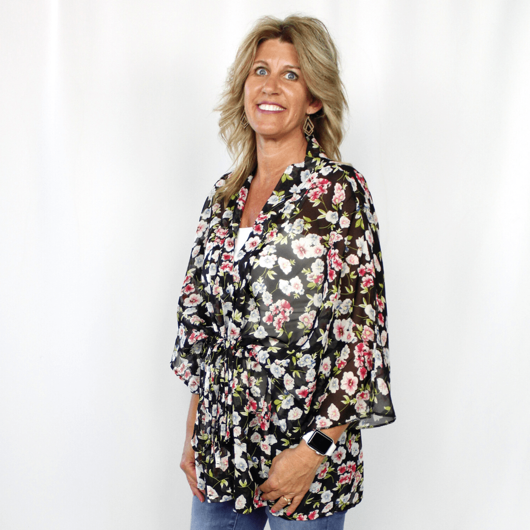 Flower Chiffon Kimono