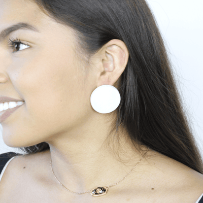 Wood Geo Earring